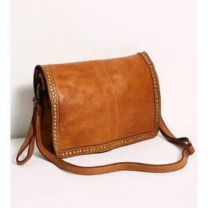 Free People Bolsa Nova Marisa Messenger Bag Studded Leather Purse Campomaggi